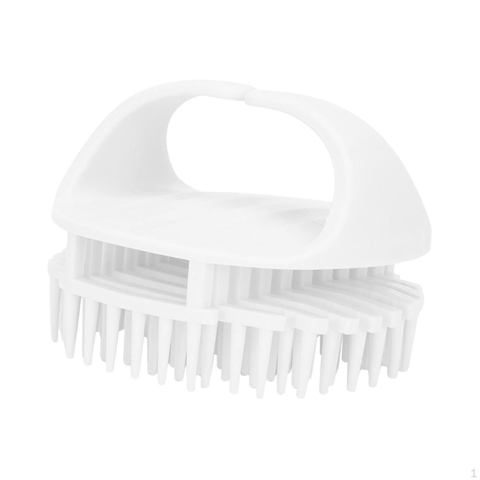 

Щетка для шампуня для кожи головы с мягкой силиконовой щетиной, скребок для головы для душа белый