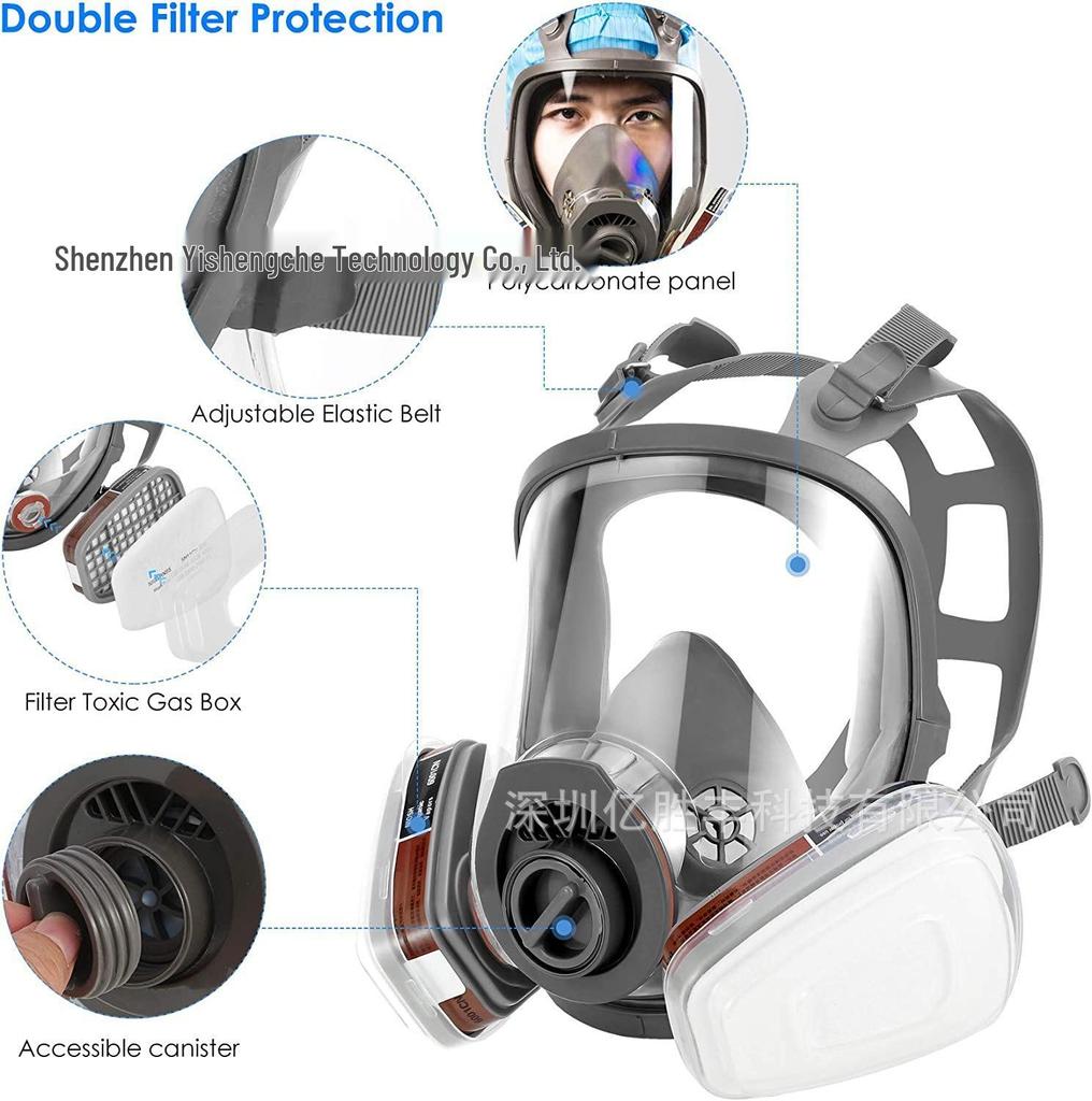 Full Face Respirator Mask for Paint, Chemical, & Pesticide Protection