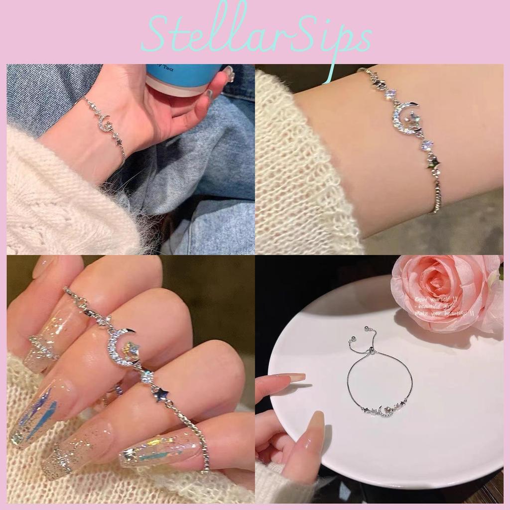 Charming Star Moon Zircon Bracelet For Women Trendy Stylish Summer Jewelry