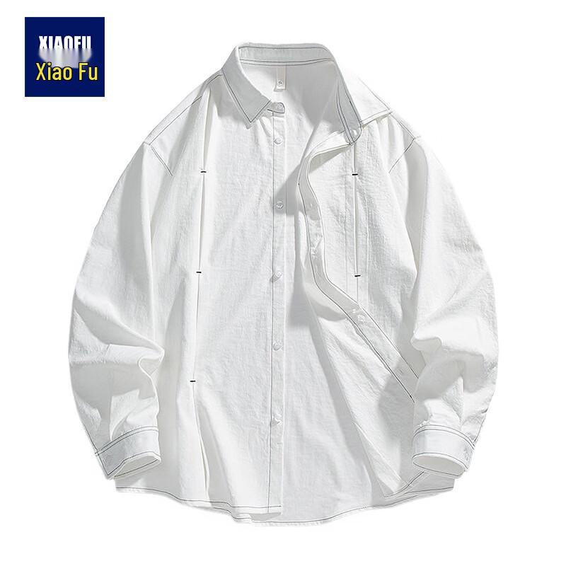 

Men s Long-Sleeve Loose Fit Casual Business Shirt S