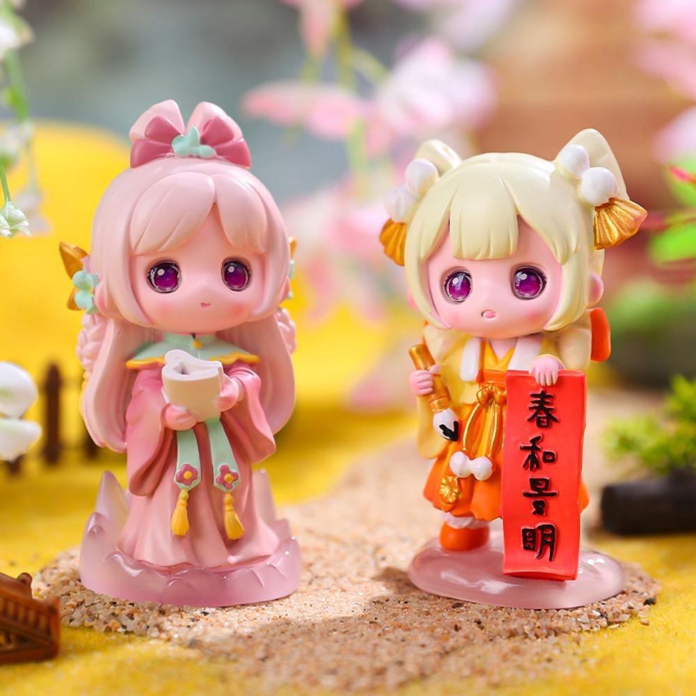 Colorful Anime Figure Model Cute Style Ancient Costume Girl Doll Bunny Series Model Toy Gift Toys