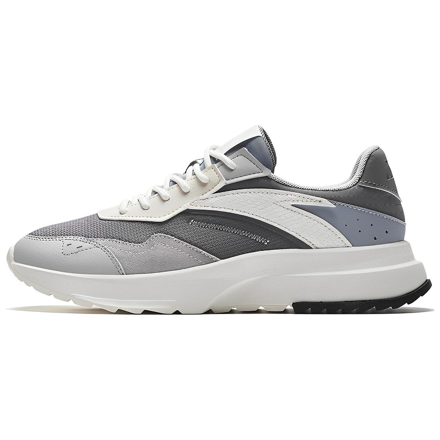 

new Anta Anti Slip Wear Resistant Low Top Casual Shoes Men s Gray White 40