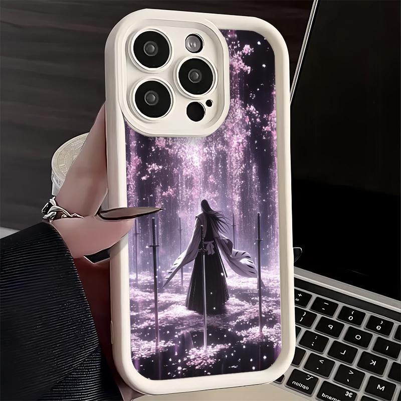 Phone Case for iPhone 17 Air 16E 15 16 Pro Max Bleach Kuchiki Byakuya Cover 14 Plus 13 12 Mini Soft Shell Silicone Fundas