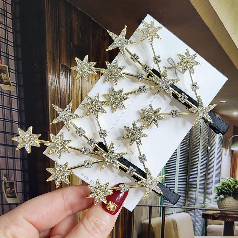 Pearl Hair Clip For Women Korean Hairpins Girl Geometric Crystal Hair Barrettes Fashion New Hairgrip Headwear Hair Accessories