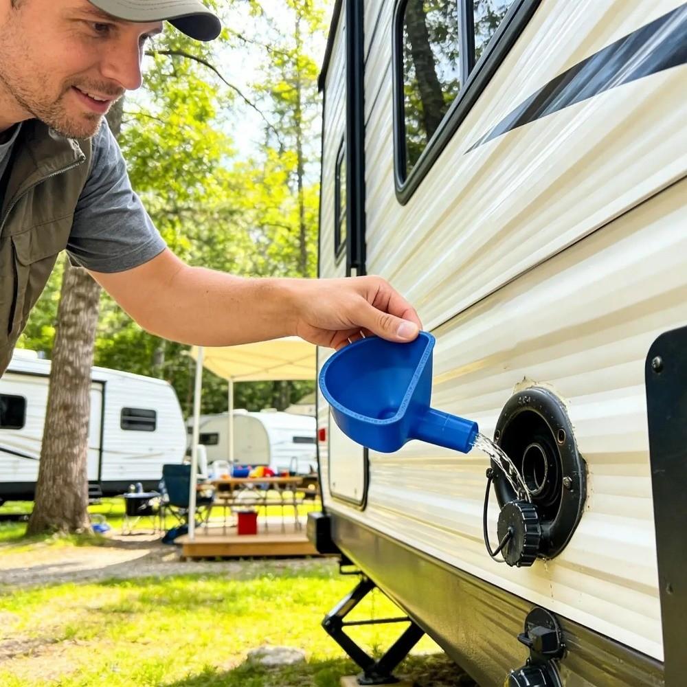 Durable Wide Mouth Filler 3D Printed Water Filler Funnel RV Water Tank Filling Funnel  3D Printed