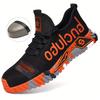 Steel Toe Work Shoes Men's Anti-Smash Anti-Puncture Safety Shoes Comfortable Breathable Steel Toe Safety Shoes for Men Non Slip