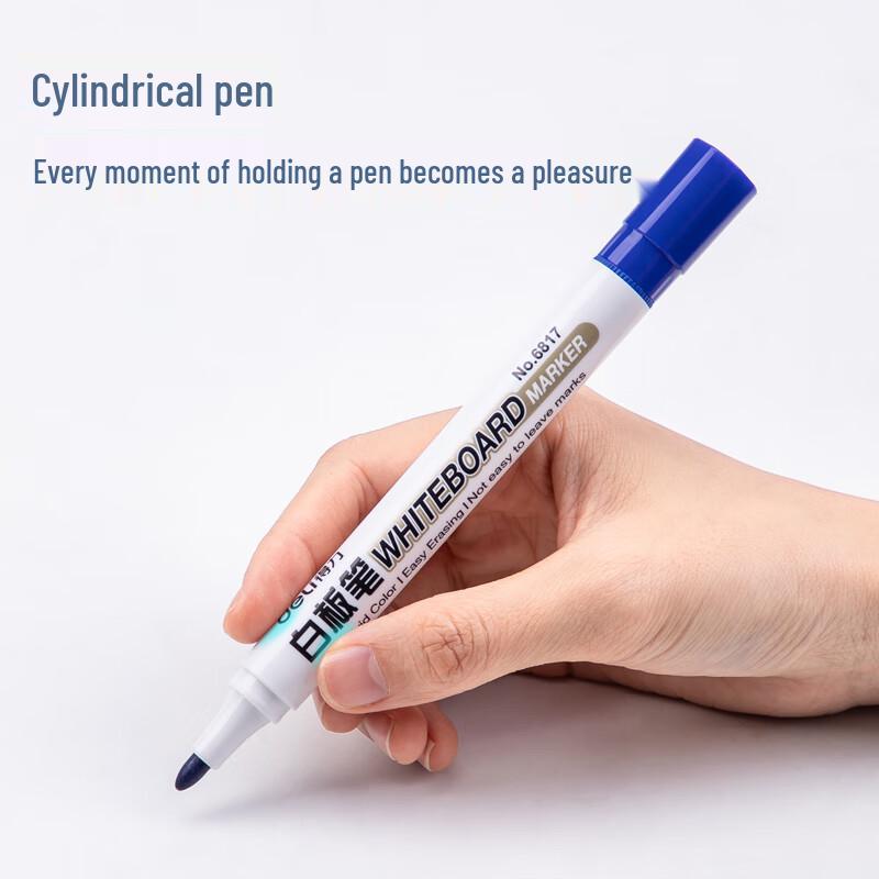 Deli Sida 6817-10 Erasable Whiteboard Markers, 60-Pack Mixed Colors
