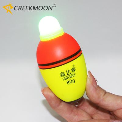 2 Stück 20g-100g Schwimmende Elektronische Doppel-Licht Leuchtende LED Angelpose Stick Schwimmer Leuchtende Nachtposen Zubehör