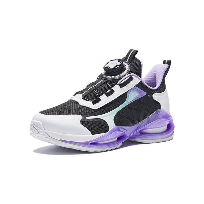 Anta Kids Round Head Knob Shock Absorbing Wear Resistant Low Top Running Shoes Kids Running Shoes Light-Purple 322345513-4