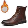 Fashion Fashion Brown Ankle Men's Leather Shoes Dress Boots Formal Shoes Men Autumn Winter Cowboy Boots For Men zapatos hombre vestir