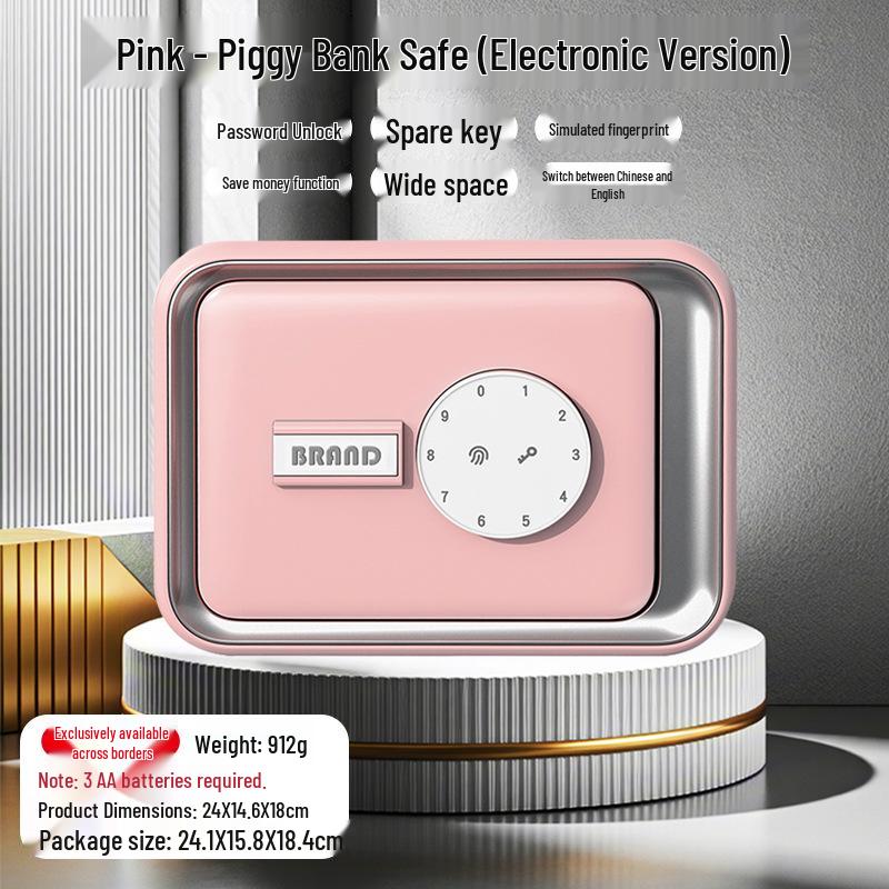 Cross-Border Kids Electronic Piggy Bank: Fingerprint & Password Coin-Operated Savings Jar