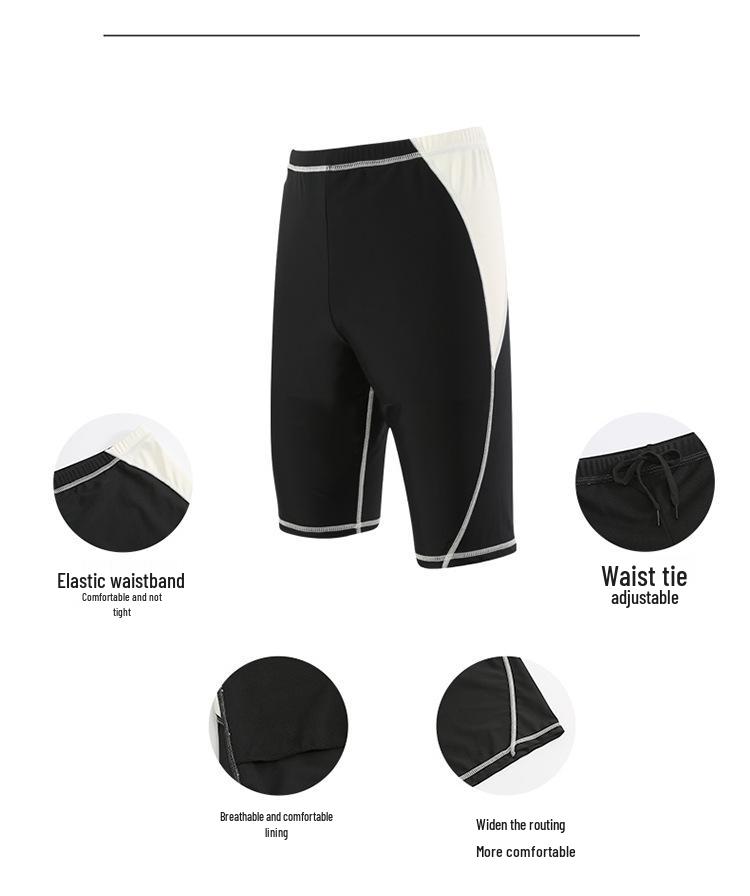 Men's Plus Size Swim Trunks Set with Sun Protection