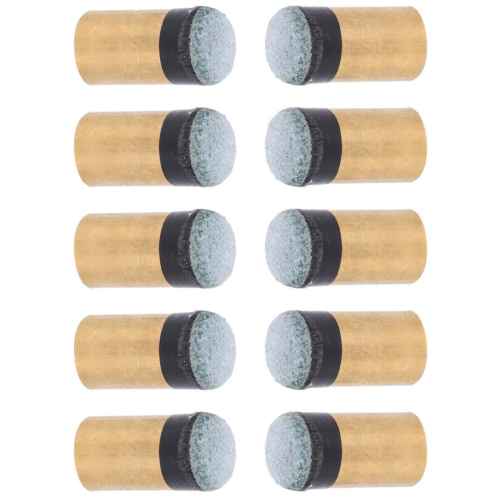 10ks Kulečníkové kulečníkové kulečníkové kulečníkové tágo Náhradní díly hrotu tyče Šroubovaná měď PU kůže(10MM )