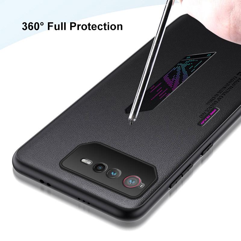 Luxury PU Leather Case For Asus ROG Phone 6 D 6D Back Cover Silicone Shockproof Protection Phone Case For Asus ROG Phone6 D 5G