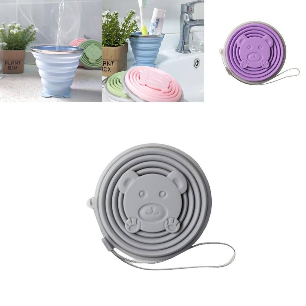 Tazza in Silicone Pieghevole Portatile da Viaggio per Esterno Colori Caramella