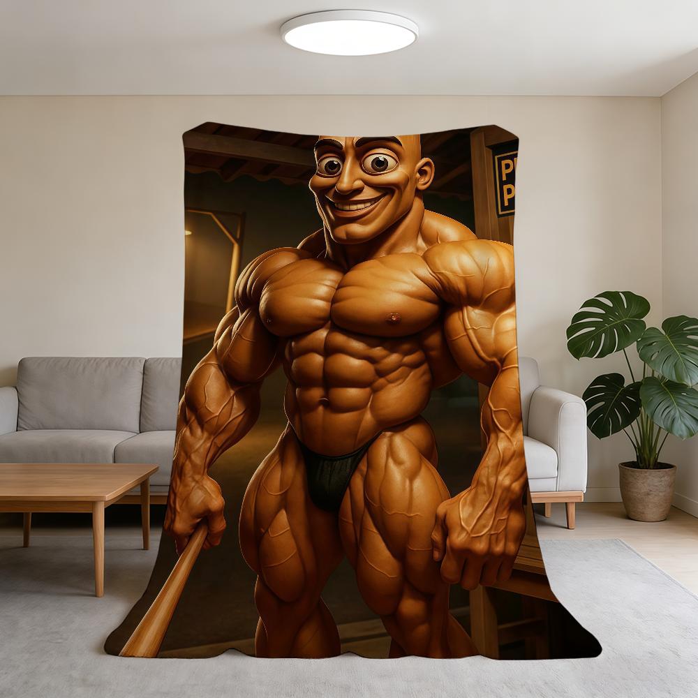 Blanket Super Warm Brainrot Comfortable Meme Plush Throw Blanket Child Home Italian Sofa Bedroom Gift 75x90cm