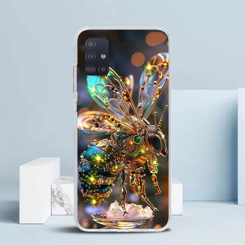 Bee Keeping Honey Animal Soft Cover for Samsung Galaxy A12 A22 A32 A52 A72 A02S Phone Case Note 20 Ultra 10 S10 Plus A51 A71 A50