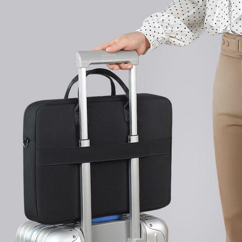 Große Kapazität 17,3-Zoll-Laptoptasche mit mehreren Fächern und Samtfutter