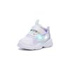 Anta Kids Mesh Non-Slip Wear-Resistant Low-Top Sports Casual Shoes Baby Sneakers White Purple 322310014-2