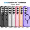 Case for Samsung S26 S25 S24 PLUS Ultra Flash Powder Magnetic Attraction Half Transparent Thickened Anti Fall Protective Cover