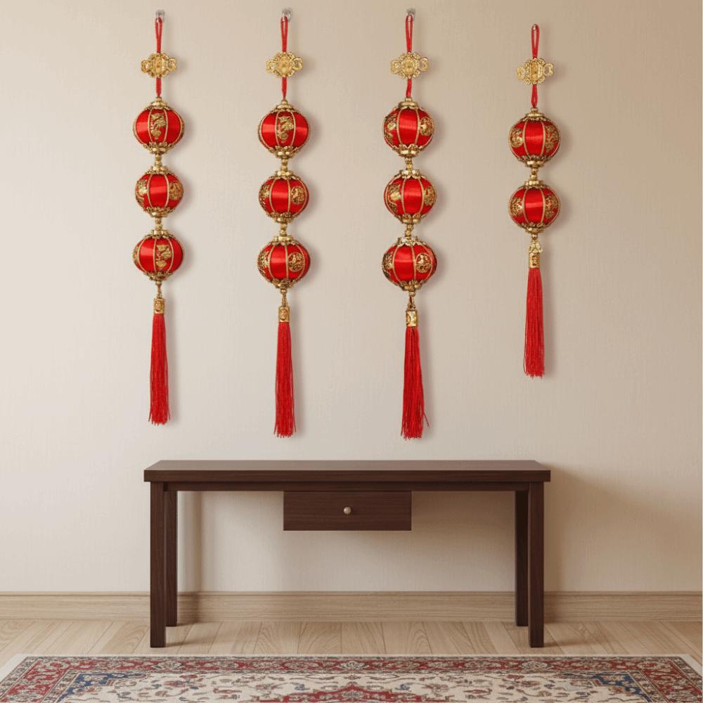 Traditional New Year Lantern String Chinese Style Spring Festival Hanging Lantern Wedding