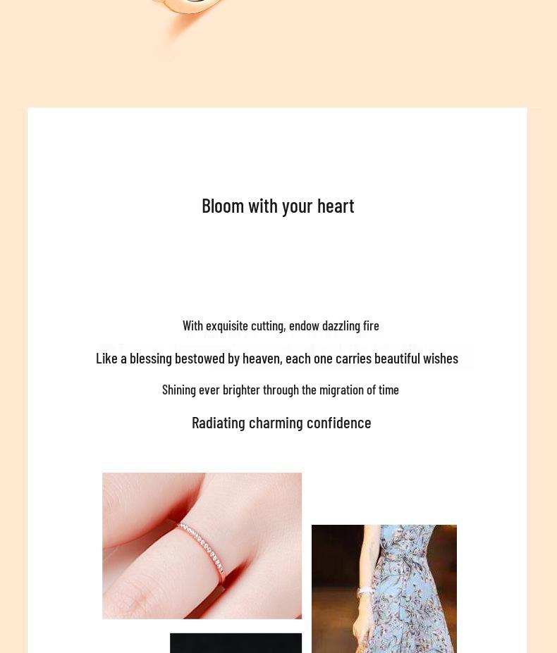 18K Rose Gold s925 Sterling Silver Cubic Zirconia Index Finger Ring for Women – Simulated Diamond Tail Ring