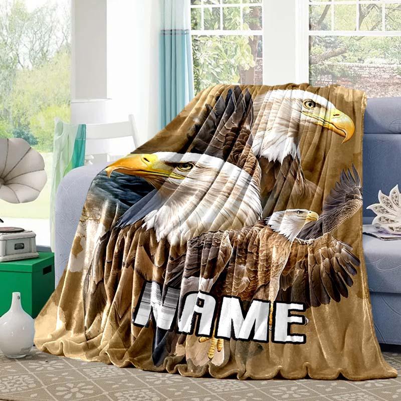 Soaring Eagle Customize Your Name Blanket Warm Comfortable And Soft Blankets Are Suitable For Home Chairs Office Sofas Sofas Office Camping And Gifts