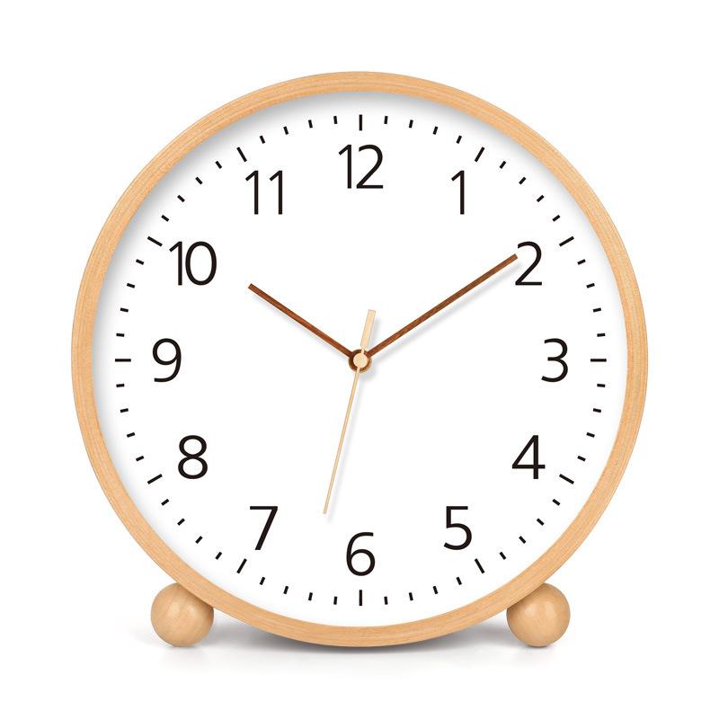 

Настольные часы из массива дерева Высококлассные настольные маятниковые часы для гостиной Настольные часы-украшение Часы на подставке Простые маятниковые часы .