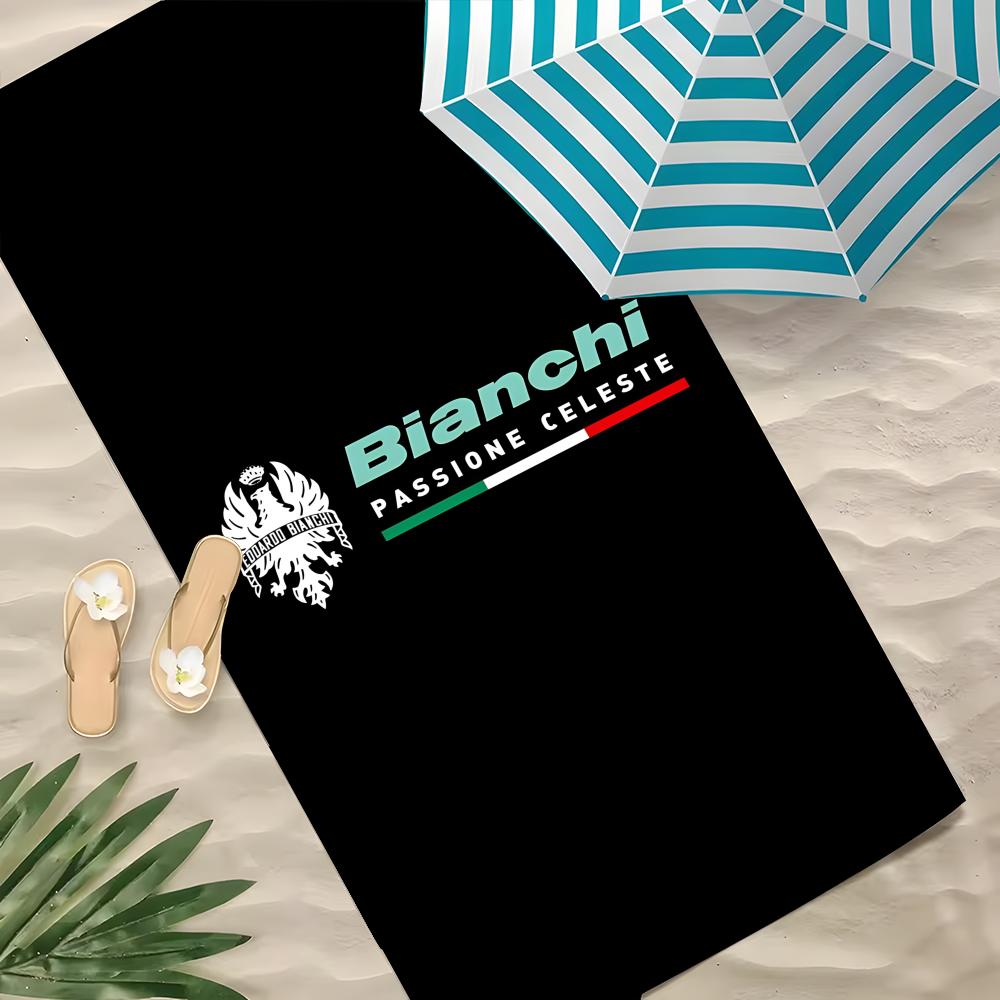 B-Bianchi Bike Microfiber Towel Polyester Beach Towel Quick Dry Sand Free Bath Towel For Summer Pool Travel Vacation
