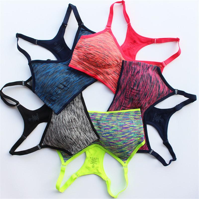 

Sexy Bra Tops Women Filled push up tank Bra With Suspenders Cami Modal Five Color Sexy Running fitness Bra vest top