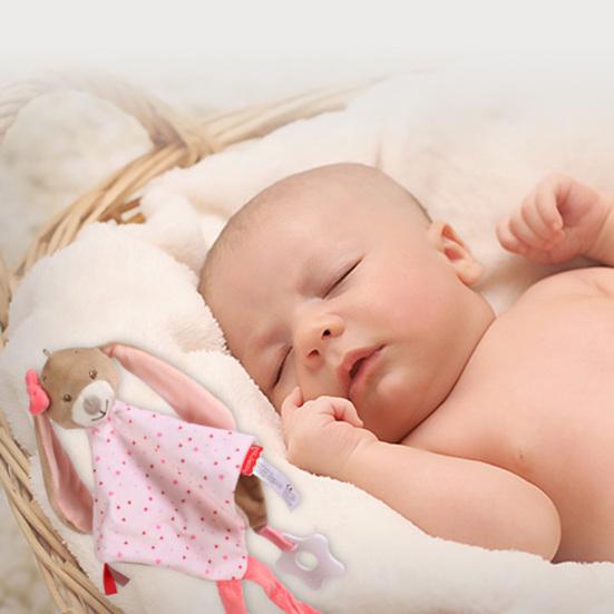 

Детское успокаивающее полотенце Мягкий встроенный колокольчик Портативная мода Мальчики Девочки Крытые мягкие погремушки Спальная кукла Домашнее использование