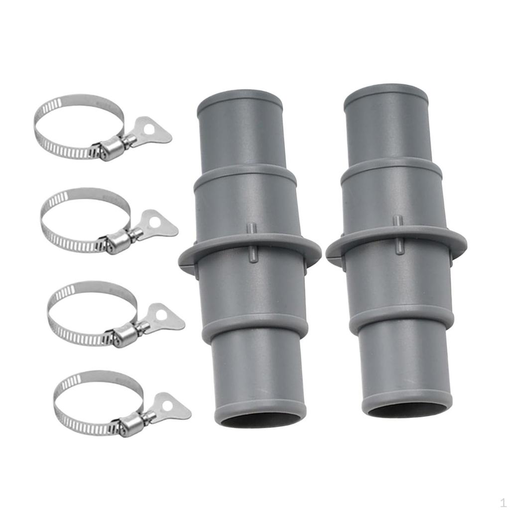 2 Pieces Pool Hose Adapter Connector Coupling Parts Accessories High Performance Heavy Duty
