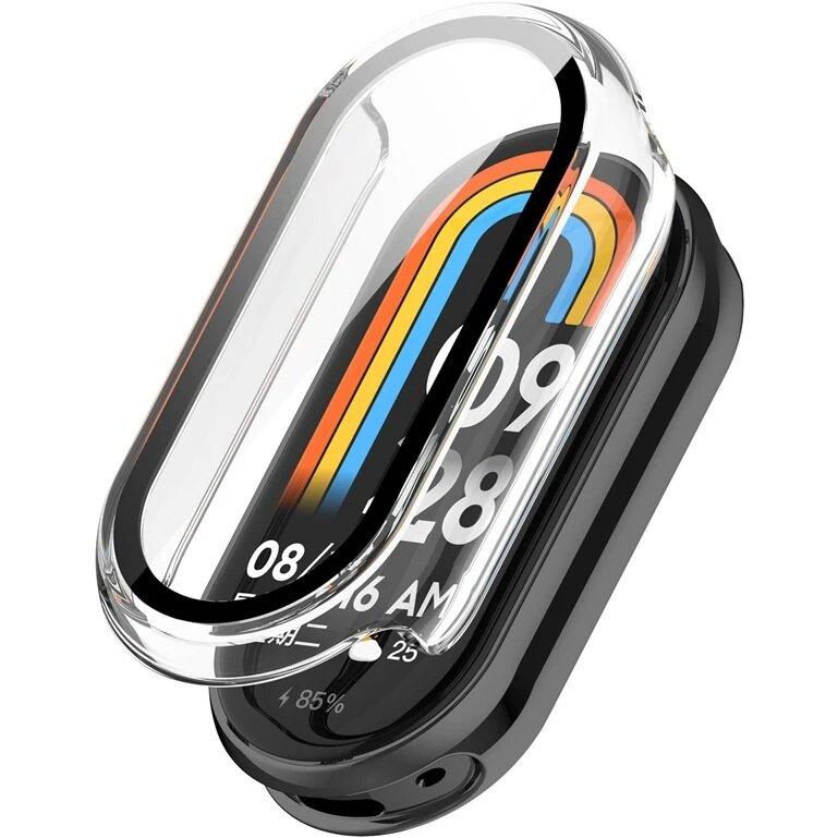2in1 Case + Tempered Glass for Xiaomi Smart Band 9/8, Transparent