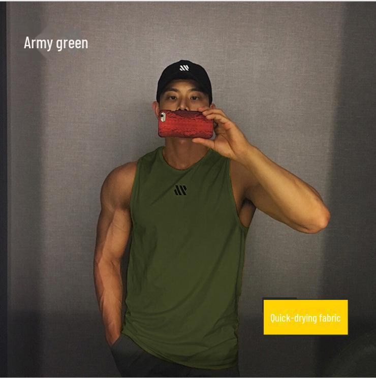Men's Quick-Dry Sleeveless Vest & Loose Fit Sports T-Shirt - Trendy Plus Size Basketball Training Apparel
