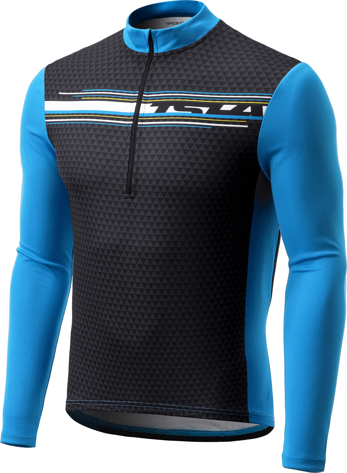 

Tesla Long Sleeve Cycling UV for Spring and and Outdoor Activities Men s Half-Zip Jersey, Protection, Sweat-Wicking, Quick-Drying, Breathable,