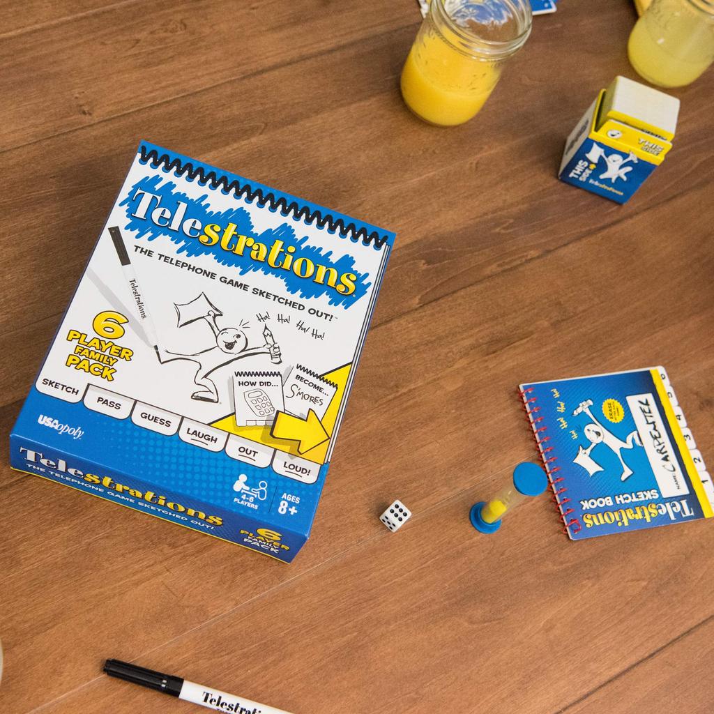 Telestrations 6 Player Family Pack Board Game - [Used]