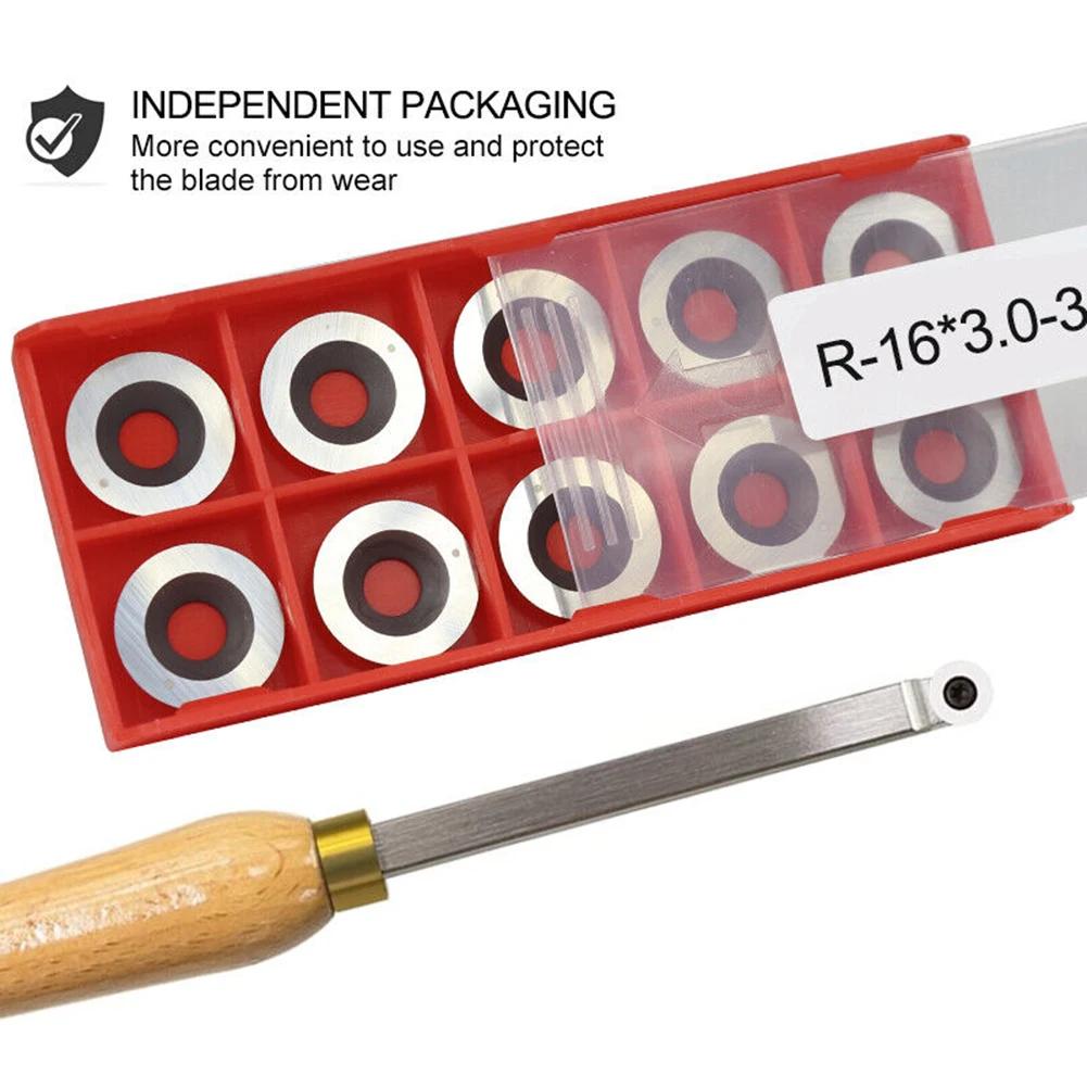 ~16mm Turning Insert Round ~Carbide Inserts Milling Cutters ~Indexable With Screws 30° Cutting ~Angle For DIY Wood Turning Tool