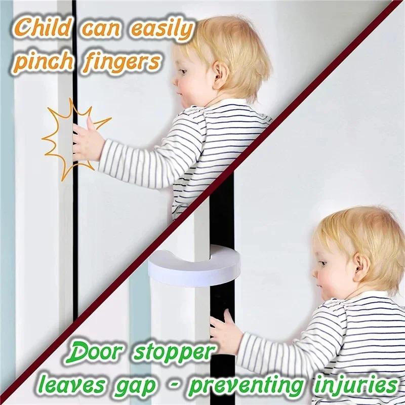 BOLTIFY Foam Door Stopper Home Security Door Clip Kitchen Bedroom Door Stops Baby Kids Safety Finger Protector Guard Hardware