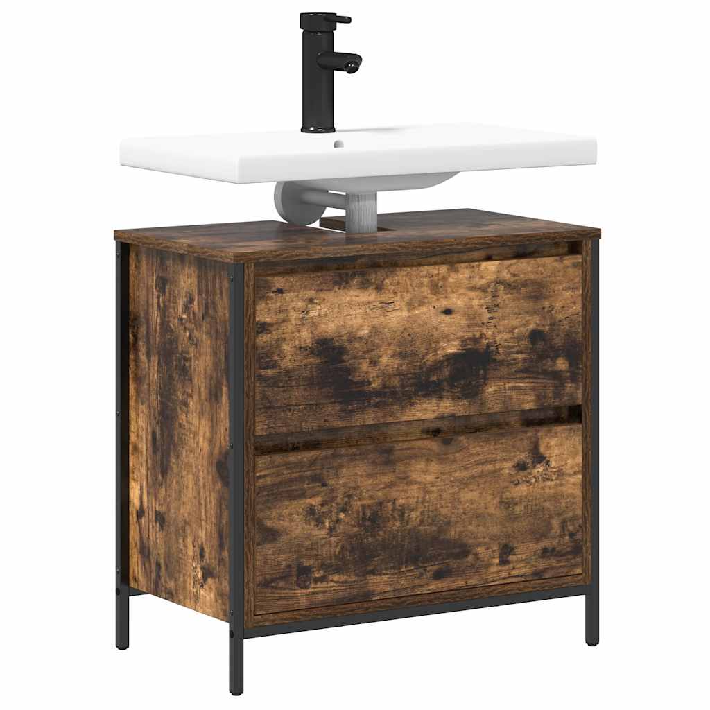 Bathroom Vanity Cabinet with Drawers Smoked Oak