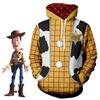 Toy Story 4 Cowboy Sheriff Woody Muster Pullover Hoodie Sweatshirt Mit Lebhaftem 3D Digitaldruck