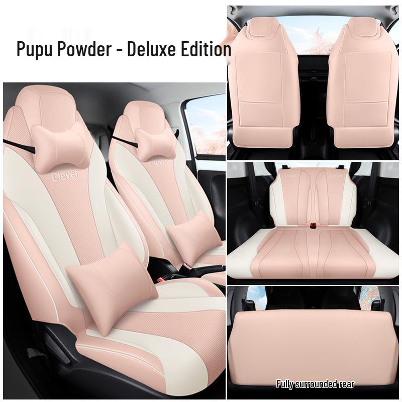 Coway Perforated Leather Car Seat Cushion for All Seasons - Full Surround & Compatible with Electric Seats