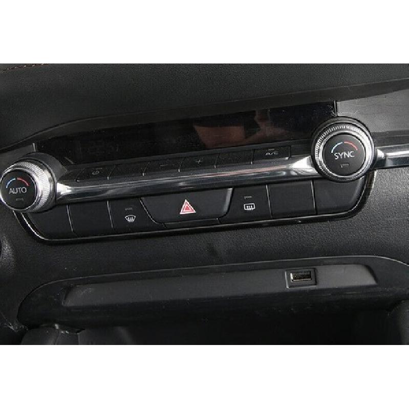 For Mazda 3 Axela 2019-2024 Black Titanium Center Console AC Switch Strip Trim