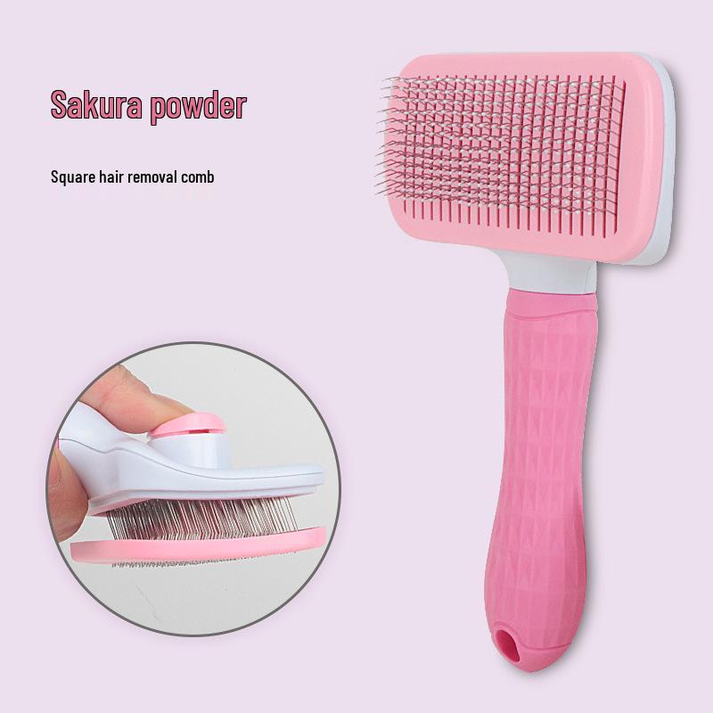 Stainless Steel Pet Shedding Comb for Cats & Dogs - Detangling Slicker Brush with Fine Teeth