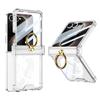 Transparent Shockproof Flip Phone Case Galaxy Z 8 With Built-in MagSafe Magnet Ring Stand Air Cushion Hinge