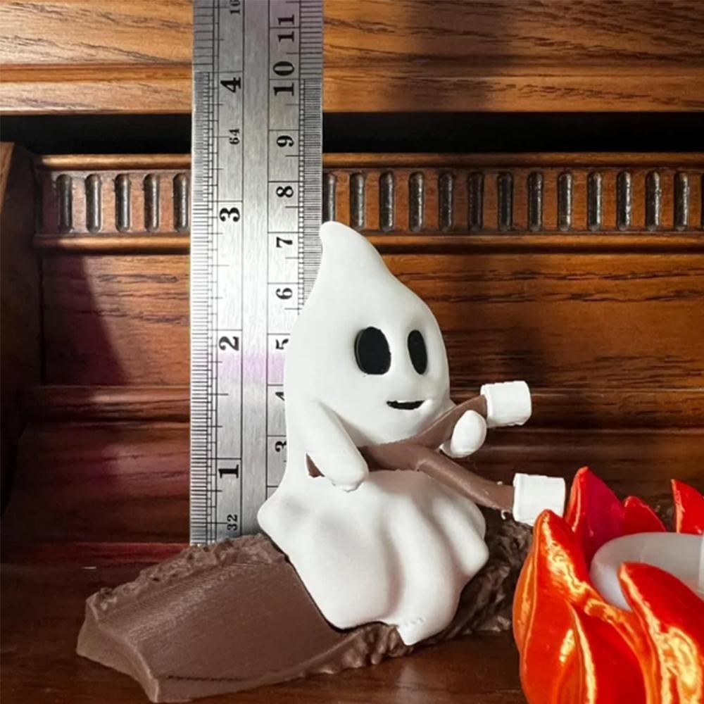 1Set Led Glowing Ghost Campfire Gathering Night Light For Halloween Decorations