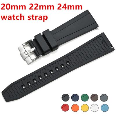 Newest Silicone Watch Strap for Samsung Ultra Omega Seiko PROSPEX Panerai 20mm22mm 24mm Quick Release Rubber Watch Bracelet Belt