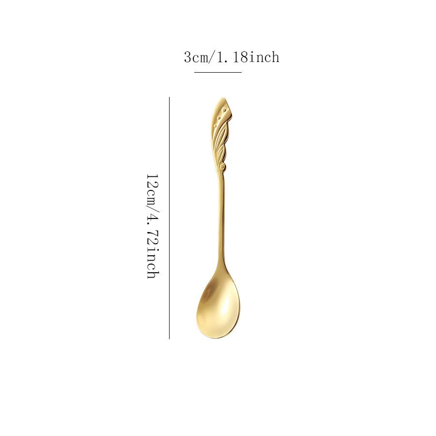 Exquisite Gold & Silver Stainless Steel Dessert and Coffee Spoon Gift Set