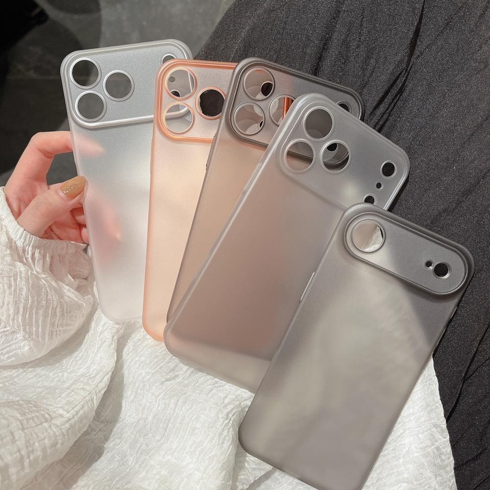 Official Ultra Thin Matte Skin Feel Case For iPhone 17 Pro Max 16 15 13 14 Plus Frosted Ttranslucent Camera Protection Cover