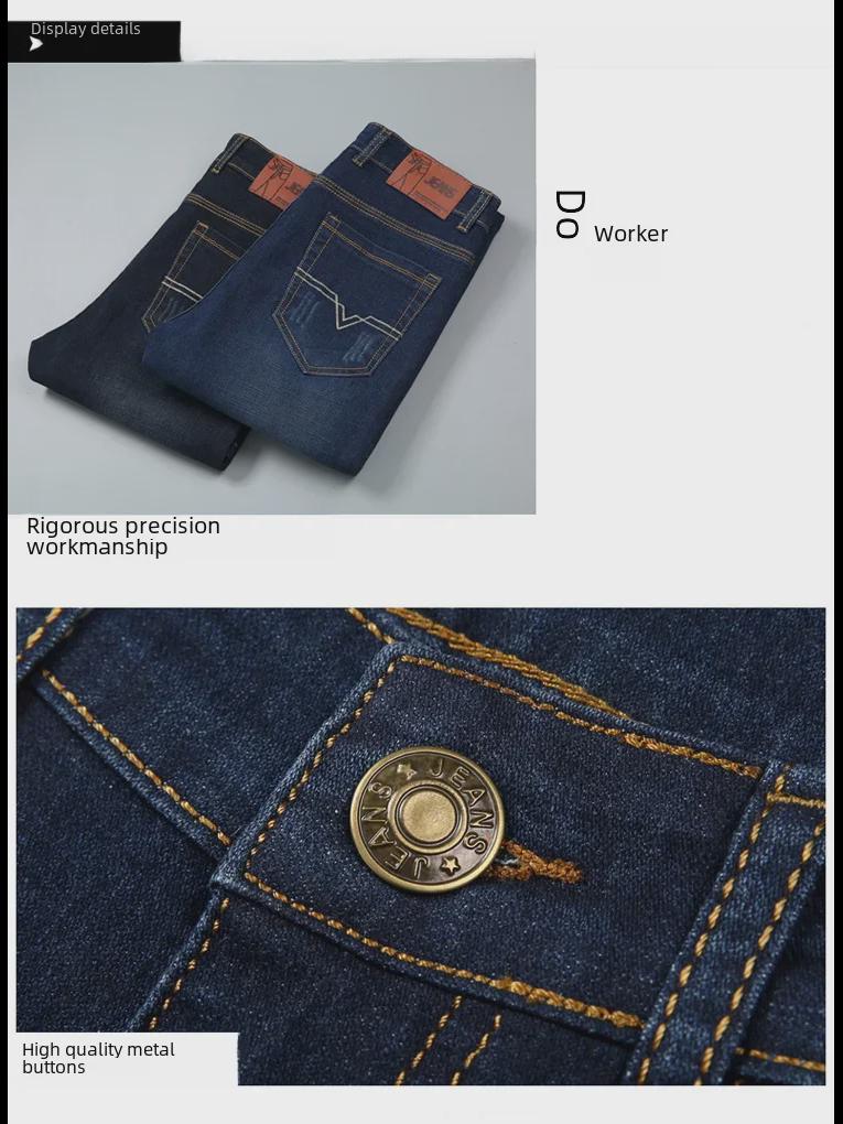 Men's Slim Korean-Style Skinny Jeans - 2023 Trend, Dark Casual Trousers for Spring & Autumn