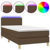 Maison Exclusive - Sommier à lattes de lit matelas et LED Marron foncé 100x200 cm